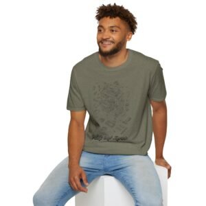 T-Shirt — Vintage Exploded Camera Blueprint Tee (Point and Shoot)