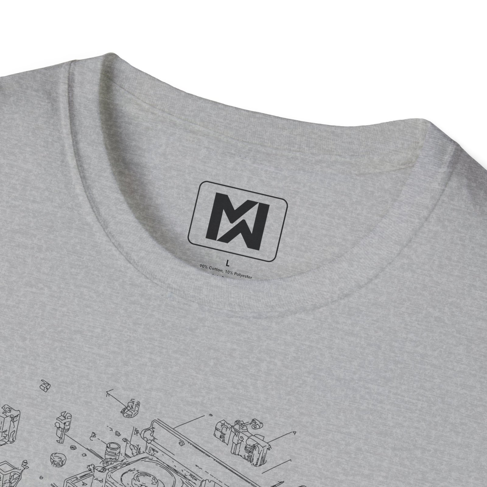 T-Shirt — Vintage Exploded Camera Blueprint Tee (Point and Shoot) - Image 21